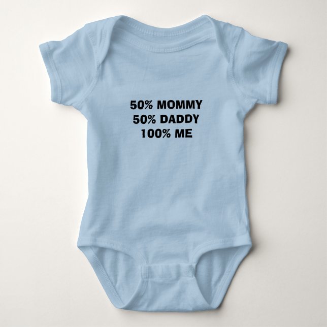 BODY PARA BEBÉ PAPÁ 100% DEL 50% EL MOMMY50% YO (Anverso)