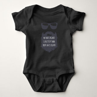 Body Para Bebé Papá barba Baby One Piece Cuerpo Demo negro sobre 