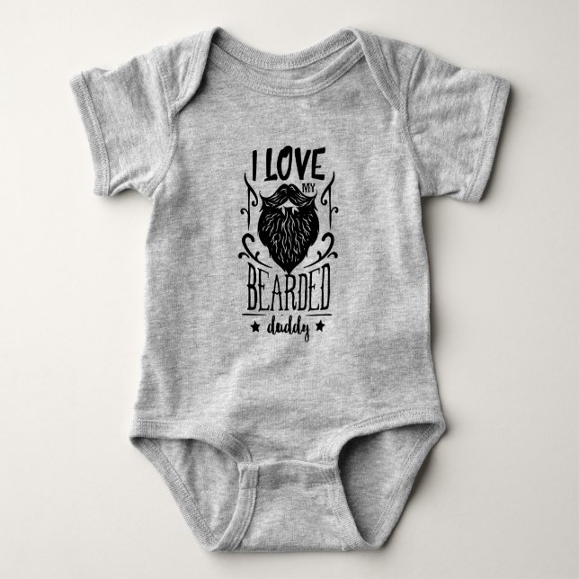 Body Para Bebé Papá barbudo Onsie (Anverso)
