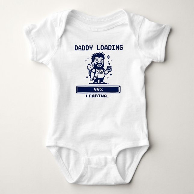 Body Para Bebé Papa cargando 99% (Anverso)