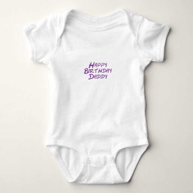 Body Para Bebé Papá del feliz cumpleaños (Anverso)