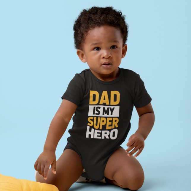 Body Para Bebé Papá es mi superhéroe (Subido por el creador)