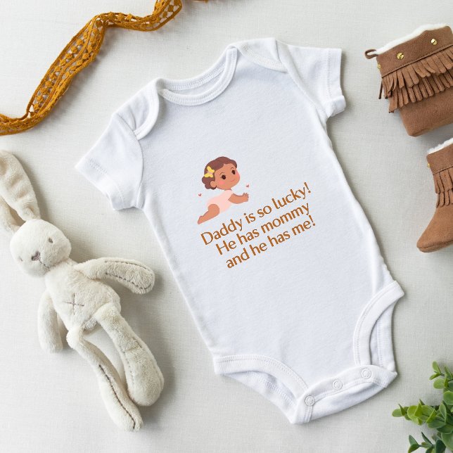 Body Para Bebé Papá es tan afortunado (Subido por el creador)