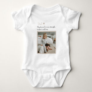 Body Para Bebé Papá, Gracias Por - Foto Personalizado Y Texto  