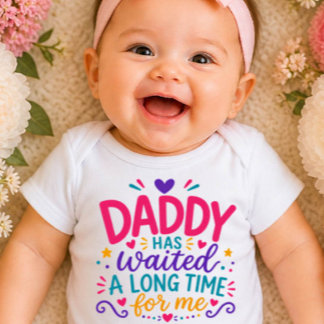 Body Para Bebé Papa Ha Esperado Bodysuit Colorido para Bebé
