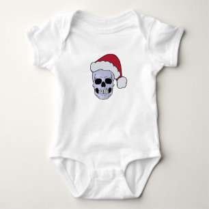Body Para Bebé Papá Noel de cráneo Feliz Navidad