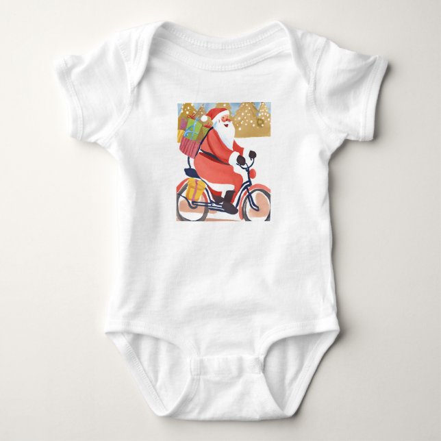 Body Para Bebé Papá Noel motero (Anverso)