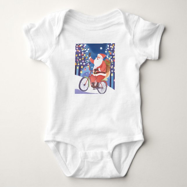Body Para Bebé Papá Noel motero (Anverso)
