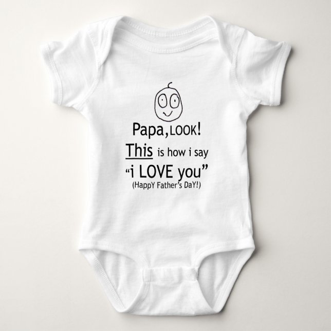 Body Para Bebé ¡Papá te amo! (Anverso)