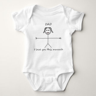 Body Para Bebé Papá te amo tanto