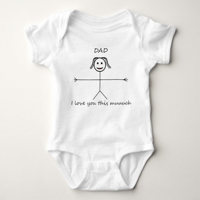 Body Para Bebé Papá te amo tanto (Anverso)