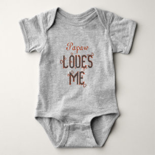 Body Para Bebé Papaw PERSONALIZADO ME AMA