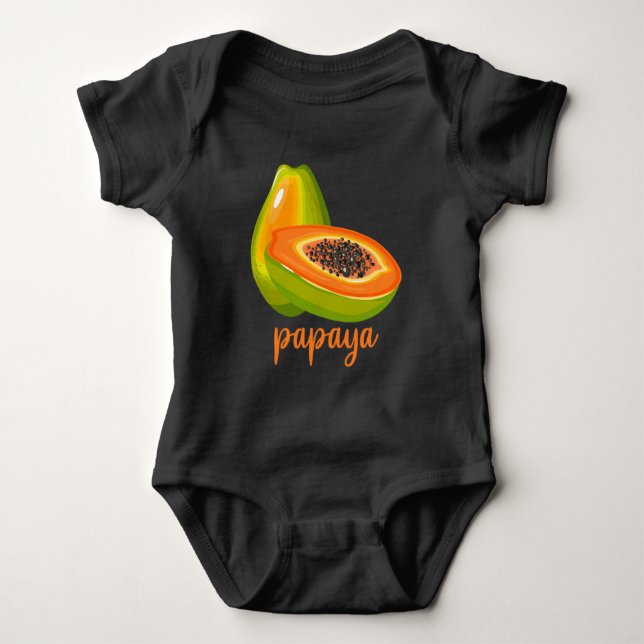 Body Para Bebé Papaya Lover Vegan Summer Fruit (Anverso)