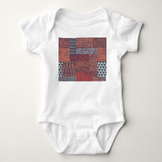 Body Para Bebé Papel bohemio: diseño a mano sin costuras.