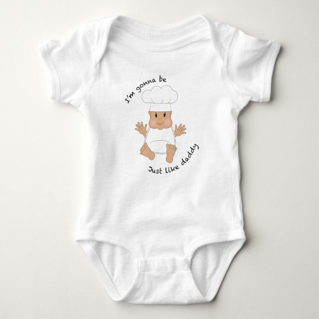 Body Para Bebé Papi del chef (Anverso)