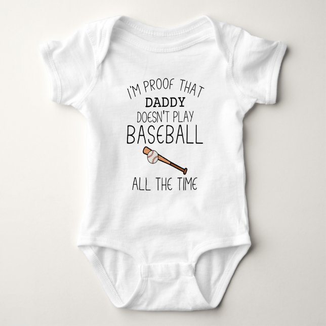 Body Para Bebé Papi divertido de béisbol | Catalizador de béisbol (Anverso)