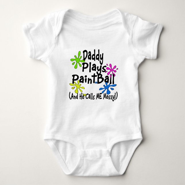 Body Para Bebé Papi juega a pintar (Anverso)