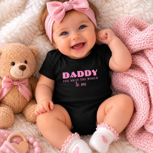 Body Para Bebé Papi significas Mundo para mí Cita Niña Bebé