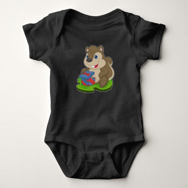 Body Para Bebé Paquete Navidades de ardilla (Anverso)