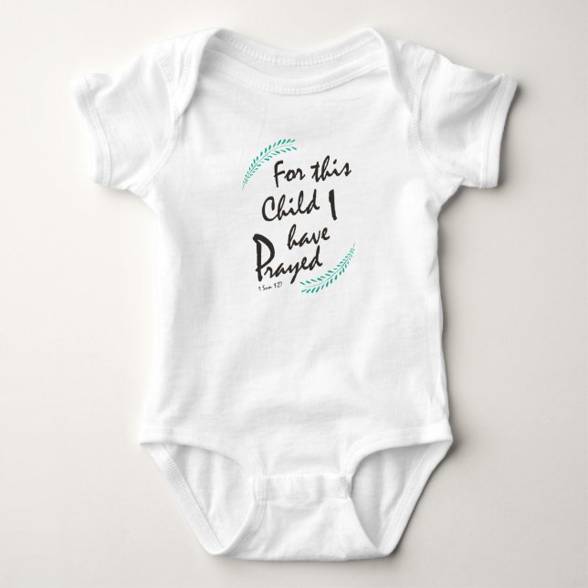 Body Para Bebé Para este niño he rogado - bebé cristiano (Anverso)