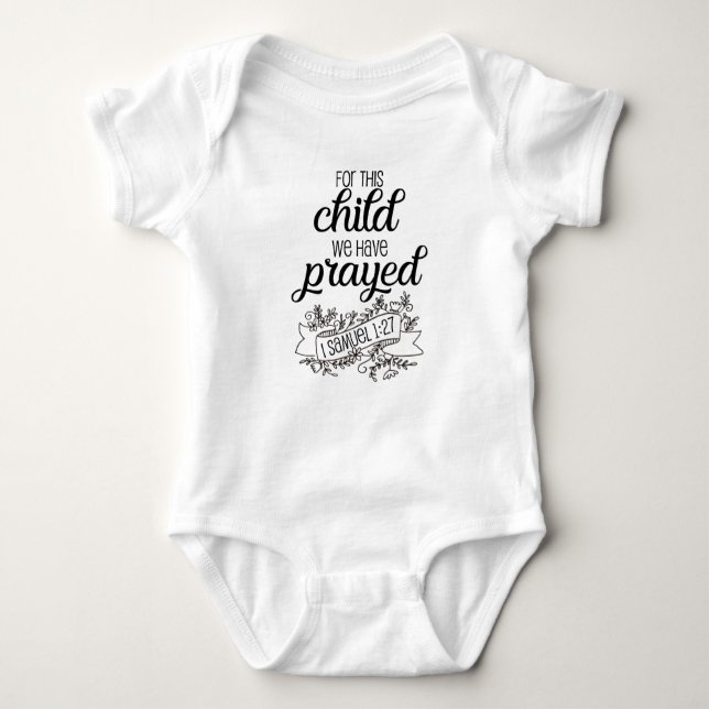 Body Para Bebé Para este niño hemos rogado - 1:27 de I Samuel (Anverso)