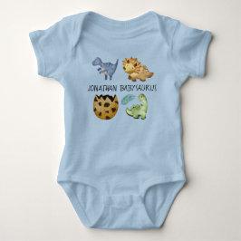 Body Para Bebé Paraje Jurásico monogramado divertido de babysauru