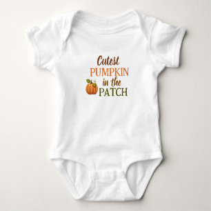 Body Para Bebé Parche de la calabaza más cruda del otoño en el pa