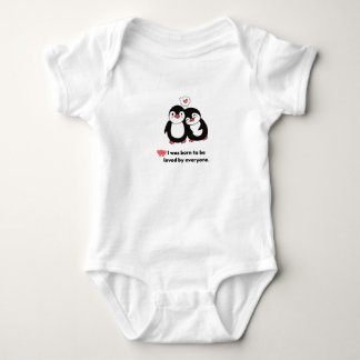 Body Para Bebé Pareja de pingüinos lindos - Nací para ser amado p