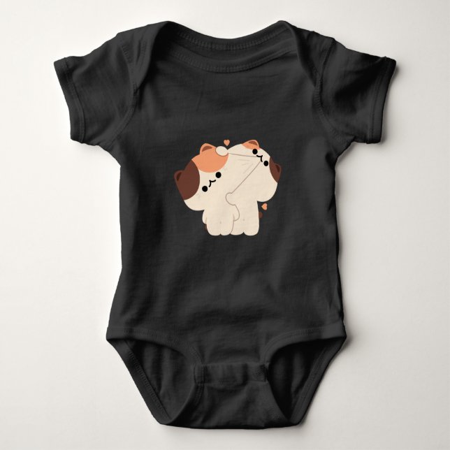 Body Para Bebé Pareja Tortie Cat (Anverso)