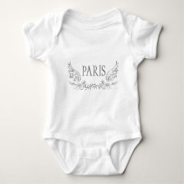 Body Para Bebé Paris (amor) Wings and Swirls