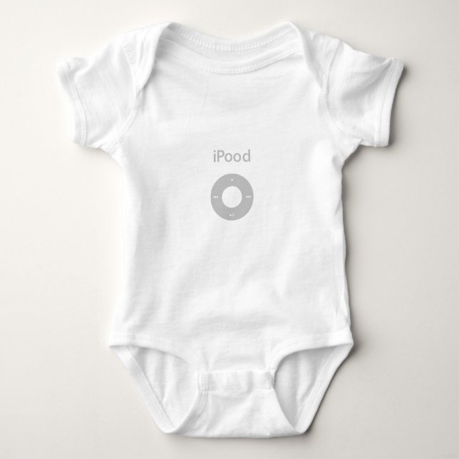 Body Para Bebé Parodia Ipood de IPod (Anverso)