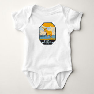 Body Para Bebé Parque nacional Denali Alaska Moose Vintage