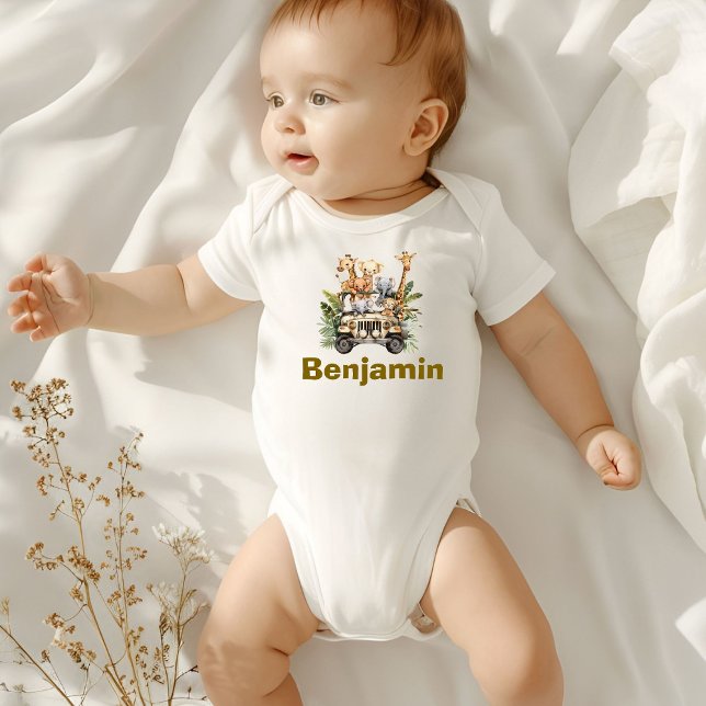 Body Para Bebé Party Animal Birthday Outfit, Kids Safari Birthday (Subido por el creador)