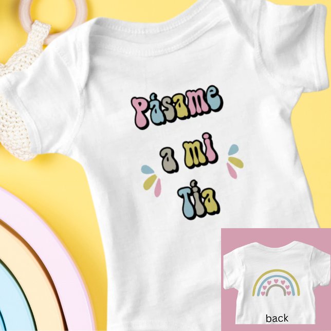 Body Para Bebé Pásame a mi tía Cute Pastel (Subido por el creador)