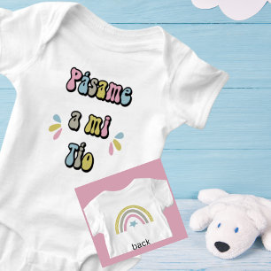 Body Para Bebé Pásame a mi tío Cute Pastel