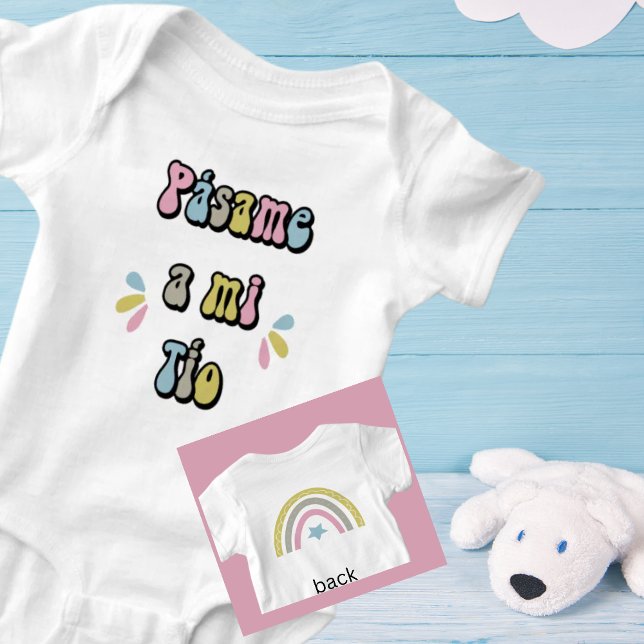 Body Para Bebé Pásame a mi tío Cute Pastel (Subido por el creador)