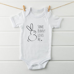 Body Para Bebé Pascua Lindo algún conejito me ama