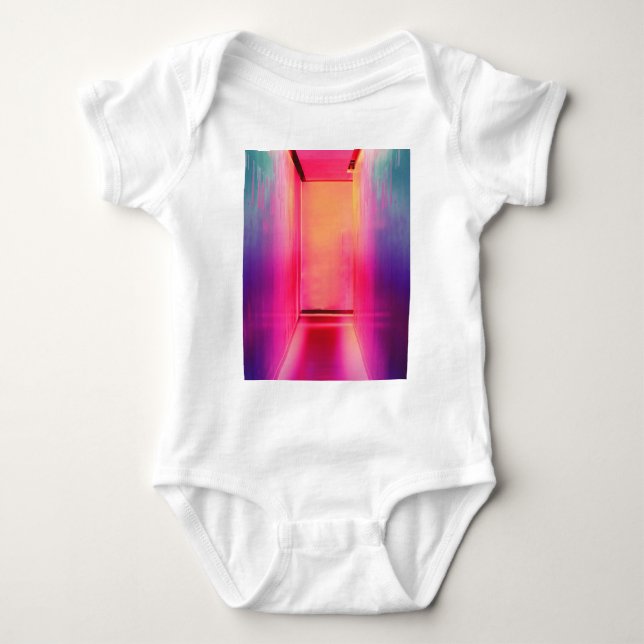 Body Para Bebé pasillo neón arco iris (Anverso)