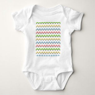 Body Para Bebé Pastel Chevron-Drop Shadow por Shirley Taylor