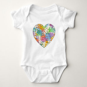 Body Para Bebé Pastel Confetti Hearts