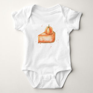 Body Para Bebé Pastel de calabaza acuarela