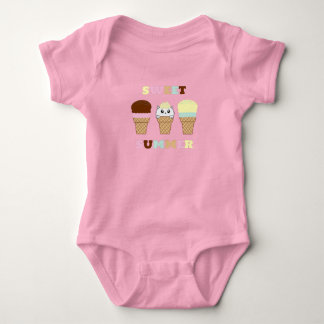 Body Para Bebé Pastel de gato de verano dulce lindo
