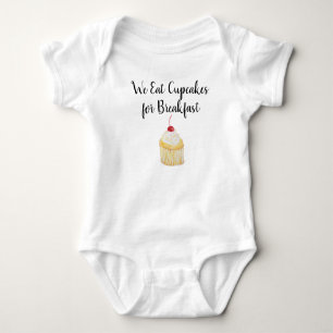 Body Para Bebé Pastel de torta para el desayuno Baby Bodysuit