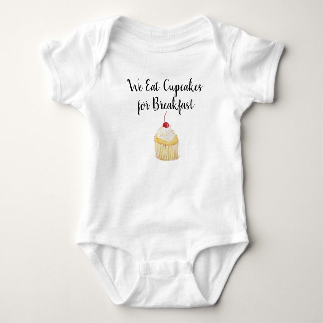 Body Para Bebé Pastel de torta para el desayuno Baby Bodysuit (Anverso)