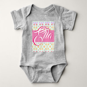 Body Para Bebé Pastel dulce y gris