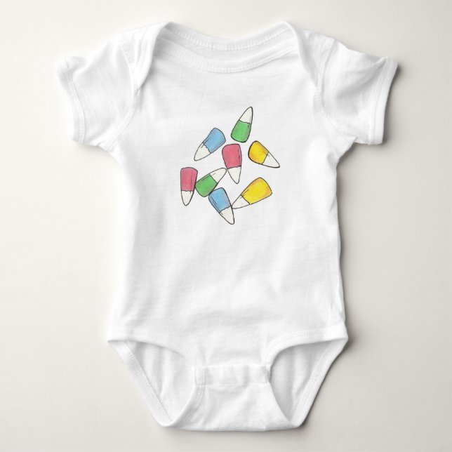 Body Para Bebé Pastel Happy Easter Basket Candy Corn Candies (Anverso)