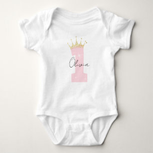 Body Para Bebé Pastel personalizado Chica de primer cumpleaños pr