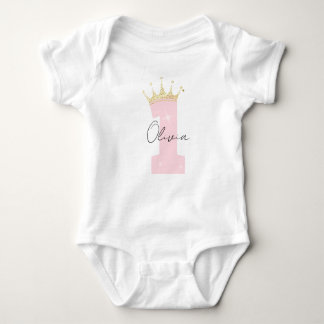 Body Para Bebé Pastel personalizado Chica de primer cumpleaños pr