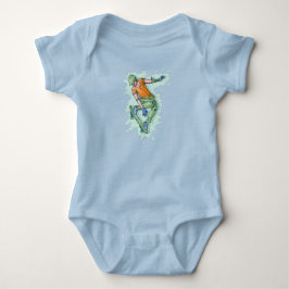 Body Para Bebé Patinador Volador Coloreado, Ilustración Divertida