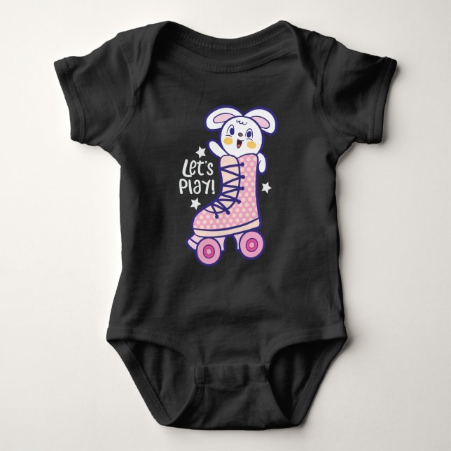 Body Para Bebé Patinaje de rodillos conejados (Anverso)